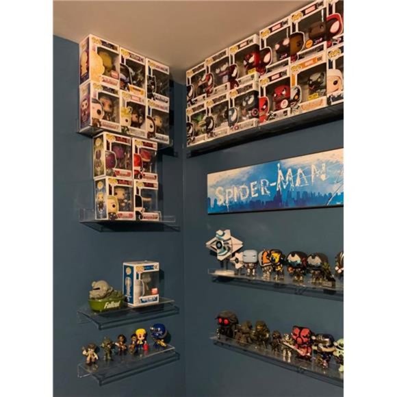 15"Invisible AcrylicFloating Wall Ledge Shelf,Wall Mounted Nursery KidsBookshelf - Picture 4 of 7